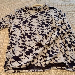 LOFT mock neck textured top